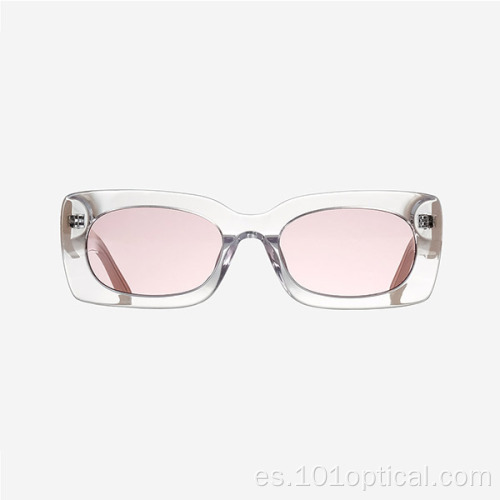 Gafas de sol de mujer rectangulares de acetato de moda